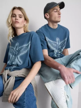 T-shirt med Nirvana-ängelmotiv