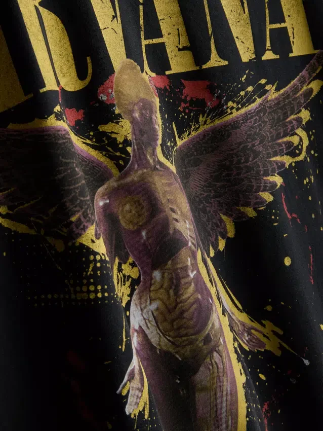 T-shirt med Nirvana-ängelmotiv