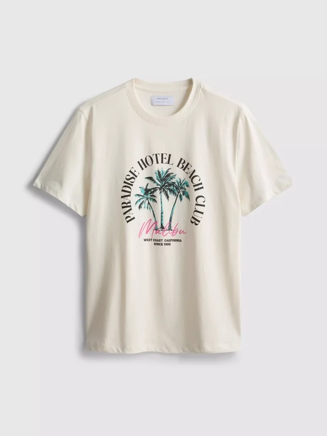 T-shirt med Paradise Beach-motiv