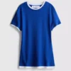 T-shirt med rund hals och dubbla lager