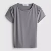 T-shirt med rund hals som en andra hud