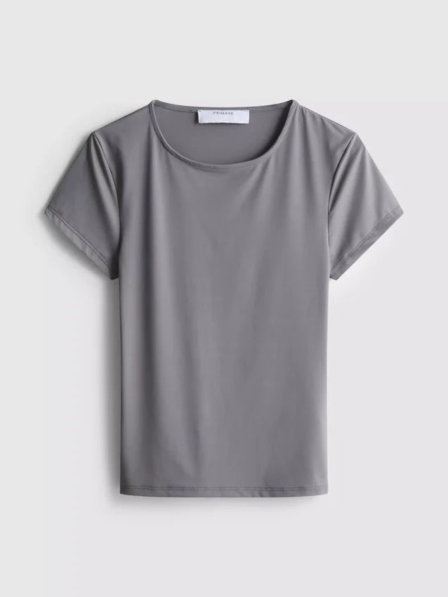 T-shirt med rund hals som en andra hud