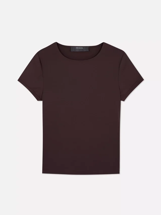 T-shirt med rund hals som en andra hud