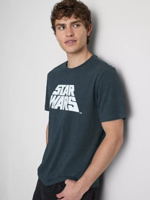 T-shirt med Star Wars-logotyp
