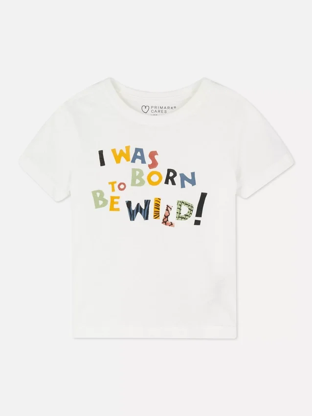 T-shirt med tryck och korta ärmar