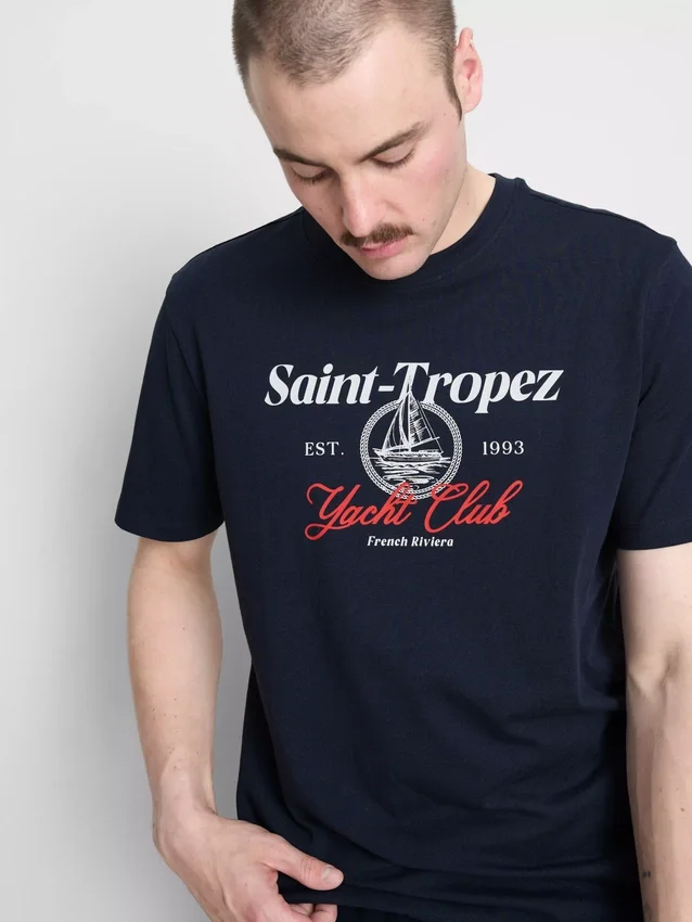 T-shirt med Yacht Club-motiv