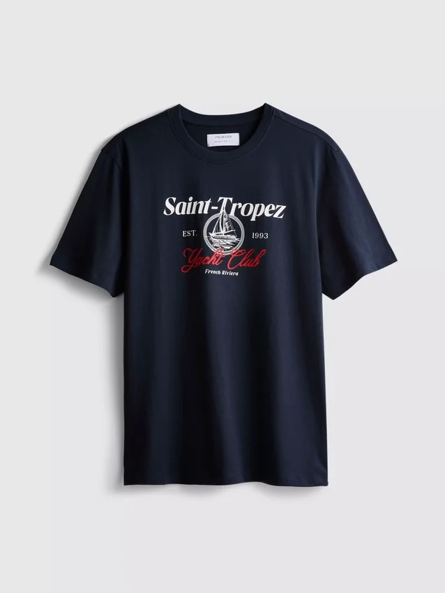 T-shirt med Yacht Club-motiv