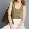 Tanktop med rund halsringning och racerrygg