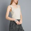 Tanktop med rund halsringning och racerrygg