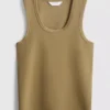 Tanktop med rund halsringning och racerrygg