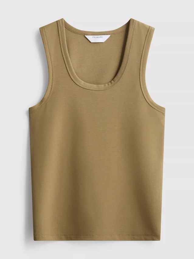 Tanktop med rund halsringning och racerrygg