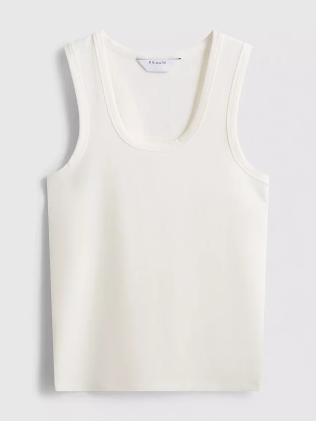 Tanktop med rund halsringning och racerrygg