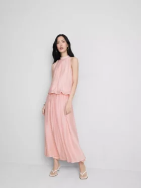 The Edit draperad halterneck-blus med luftig passform