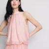 The Edit draperad halterneck-blus med luftig passform