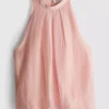 The Edit draperad halterneck-blus med luftig passform