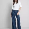 The Edit-jeans i bomullsdenim med raka ben
