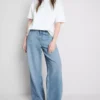 The Edit-jeans i bomullsdenim med raka ben