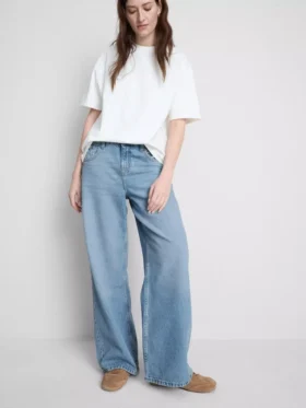 The Edit-jeans i bomullsdenim med raka ben