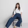The Edit-jeans i bomullsdenim med raka ben