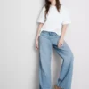 The Edit-jeans i bomullsdenim med raka ben