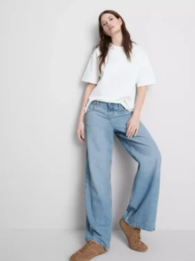 The Edit-jeans i bomullsdenim med raka ben