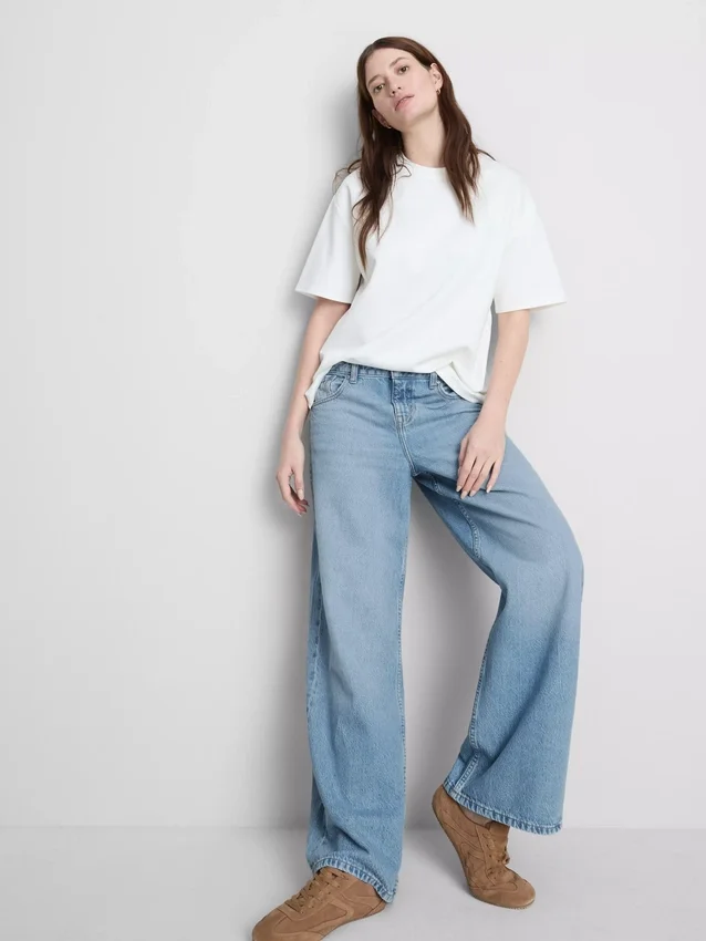 The Edit-jeans i bomullsdenim med raka ben