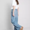 The Edit-jeans i bomullsdenim med raka ben