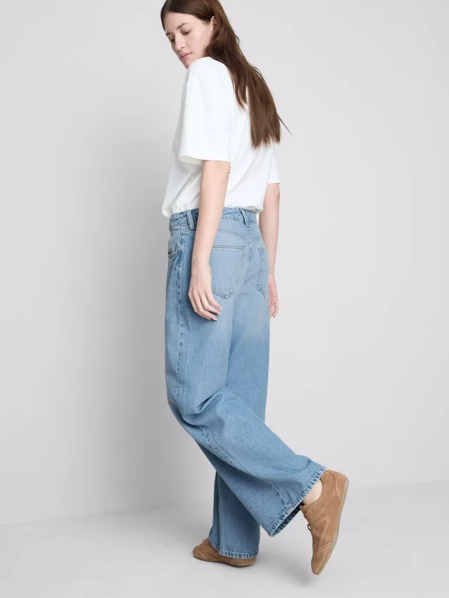 The Edit-jeans i bomullsdenim med raka ben
