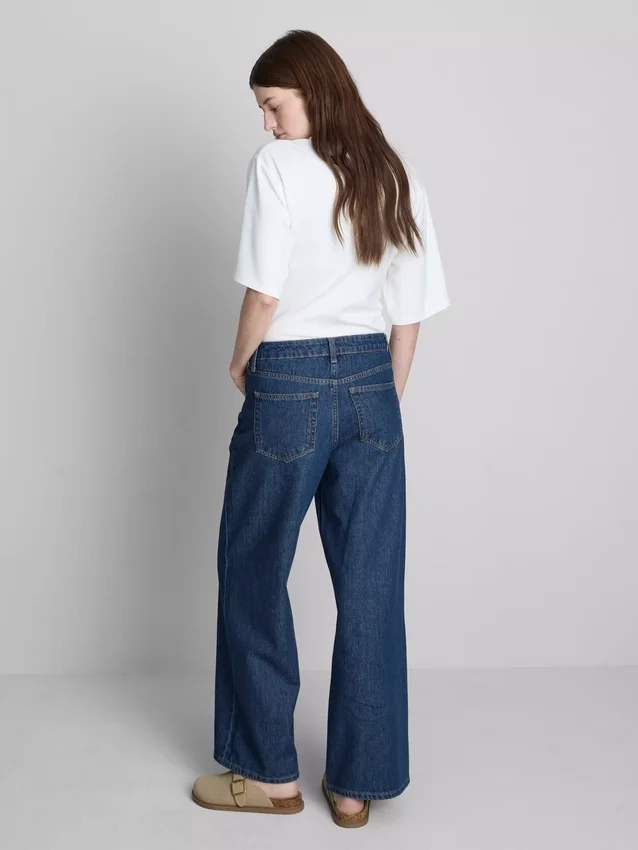 The Edit-jeans i bomullsdenim med raka ben