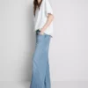 The Edit-jeans i bomullsdenim med raka ben