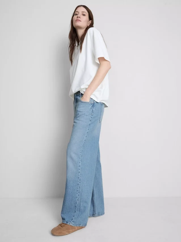 The Edit-jeans i bomullsdenim med raka ben