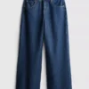 The Edit-jeans i bomullsdenim med raka ben