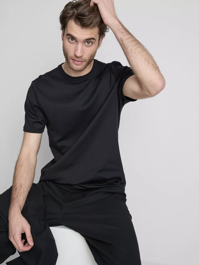 The Edit merceriserad slim-fit-t-shirt
