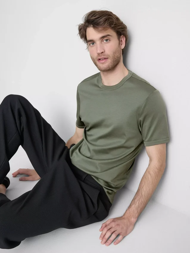 The Edit merceriserad slim-fit-t-shirt