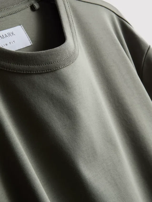 The Edit merceriserad slim-fit-t-shirt