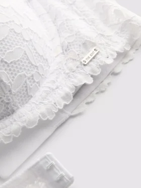 The Edit push-up-bh i blommigt spetsmönster