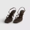 The Edit-sandaler med flätad stilettklack