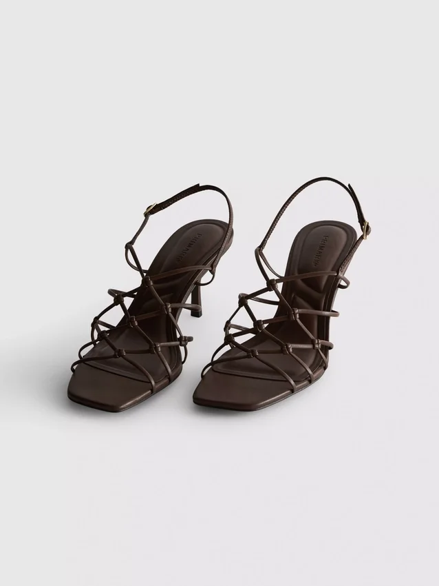 The Edit-sandaler med flätad stilettklack