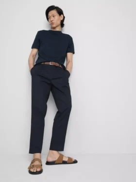The Edit slim fit-byxor med peached-finish