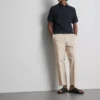The Edit slim fit-byxor med peached-finish