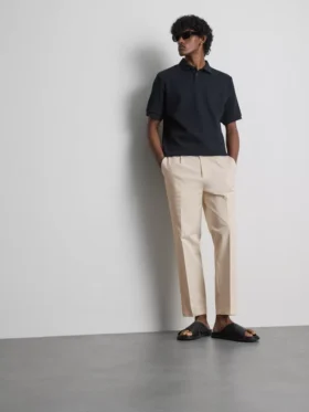 The Edit slim fit-byxor med peached-finish