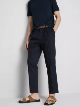 The Edit slim fit-byxor med peached-finish