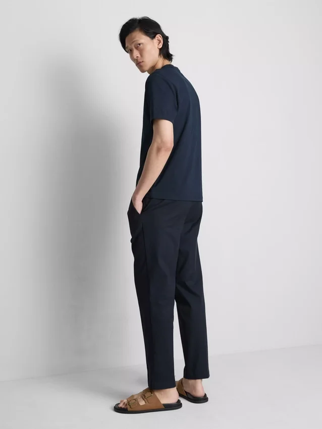 The Edit slim fit-byxor med peached-finish