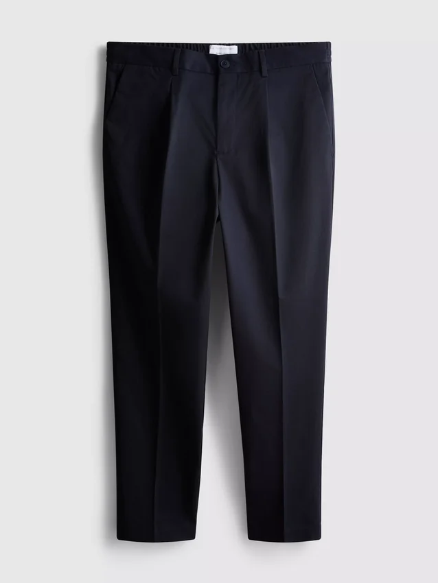 The Edit slim fit-byxor med peached-finish