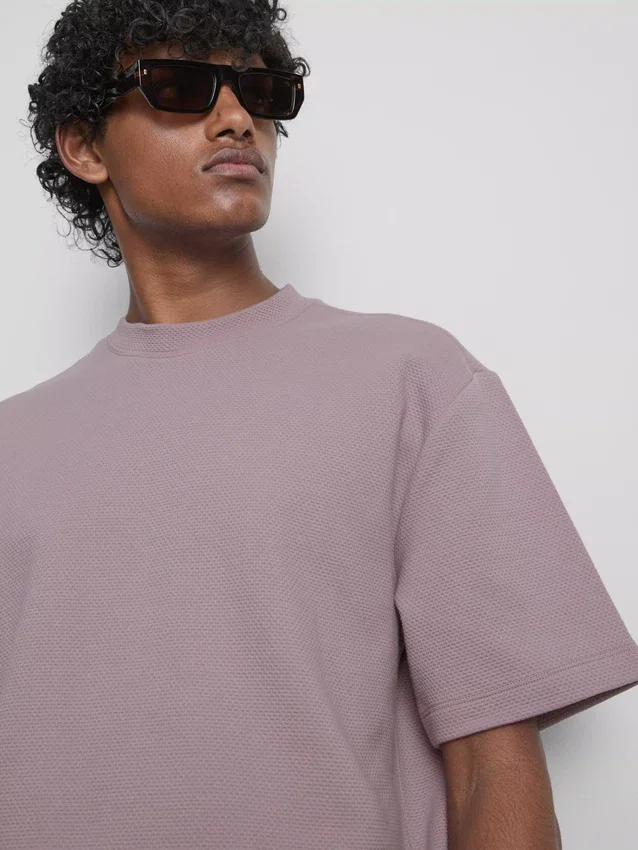The Edit-T-shirt i texturerad bomull