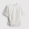 The Edit-T-shirt med rynkad, asymmetrisk design