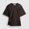 The Edit-T-shirt med rynkad, asymmetrisk design