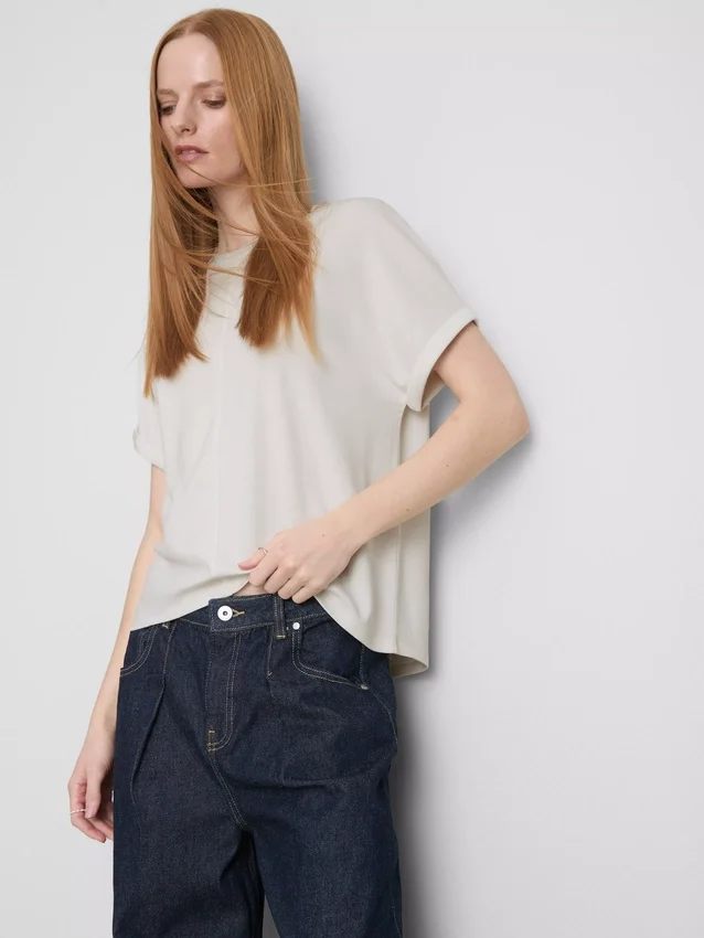 The Edit-t-shirt med sömdetaljer