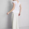 The Edit-top i poplin med rynkad V-ringning