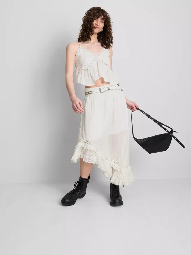 The Primark Scene | Asymmetrisk maxikjol med broderi